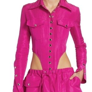 LAQUAN SMITH
Paneled Snap Front Bodysuit